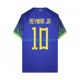 Koszulka Brazylia Neymar JR 10 Wyjazdowe Stroje Piłkarskie World Cup 2022 Krótki Rękaw